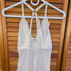 Light pink lace bodysuit